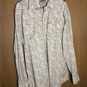 Rafter C long sleeve paisley pearl snap